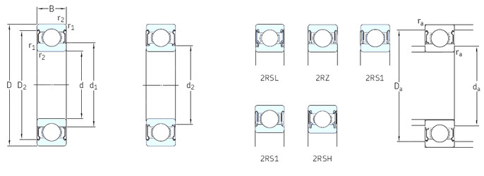 Rolamentos 61901-2RS1 SKF