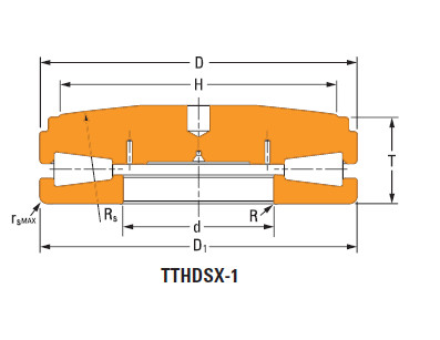 Sistemas de parafusos empurrar rolamentos cônicos T12040fs-T12040s